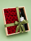 Caja de madera y vino  “Símbolo de amor”
