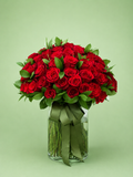 Jarrón de 100 Rosas Importadas