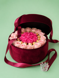 Box Terciopelo Small Elegant Rosas Importadas y Ferrero Rocher