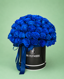 Box 100 Rosas Importadas Azules