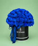 Box 100 Rosas Importadas Azules
